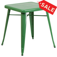 Flash Furniture CH-31330-29-GN-GG Square Metal Table in Green